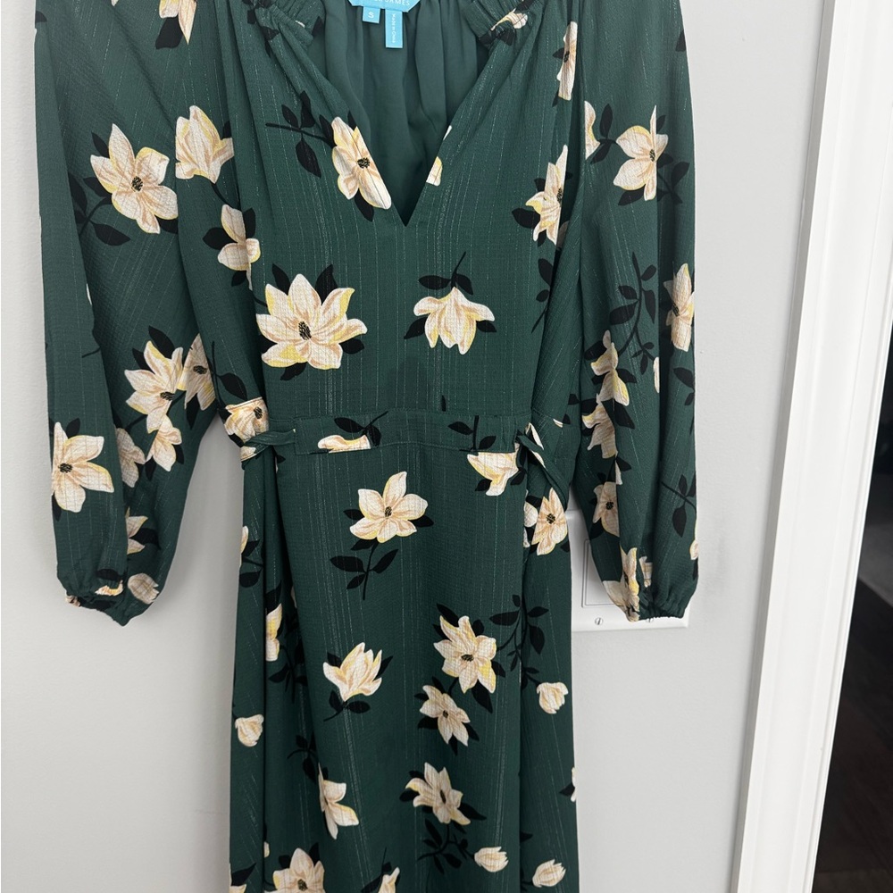 Draper James Elegant Floral Long Sleeve Dress